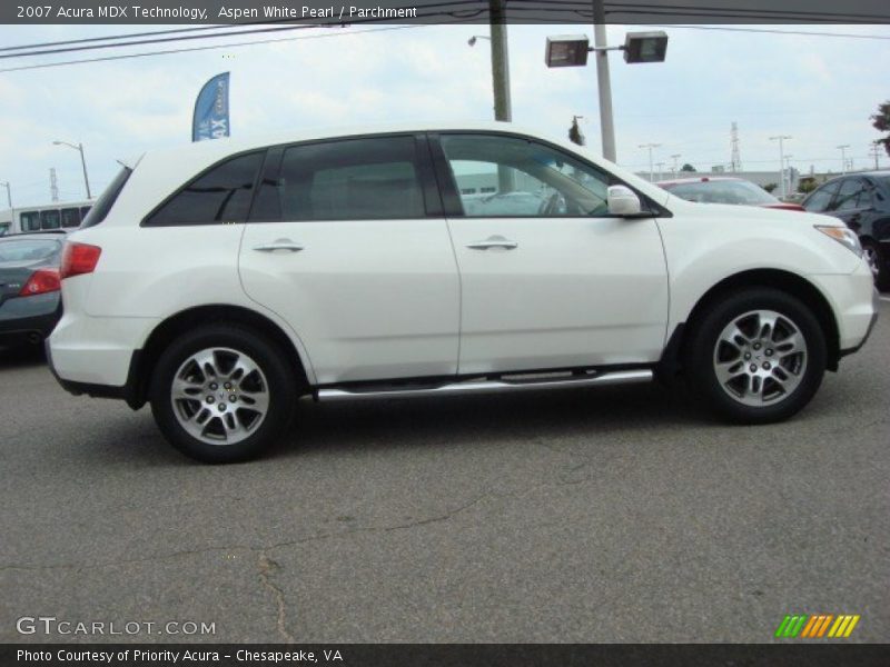 Aspen White Pearl / Parchment 2007 Acura MDX Technology