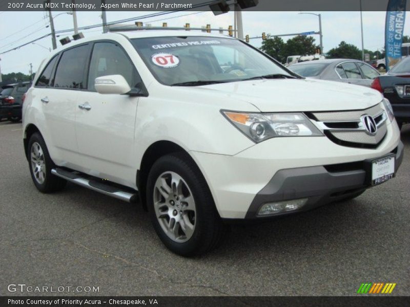 Aspen White Pearl / Parchment 2007 Acura MDX Technology