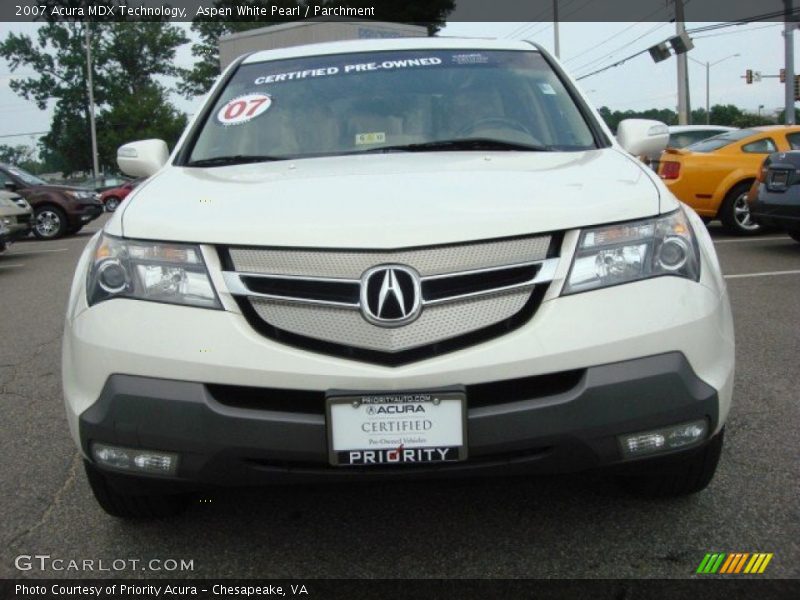 Aspen White Pearl / Parchment 2007 Acura MDX Technology
