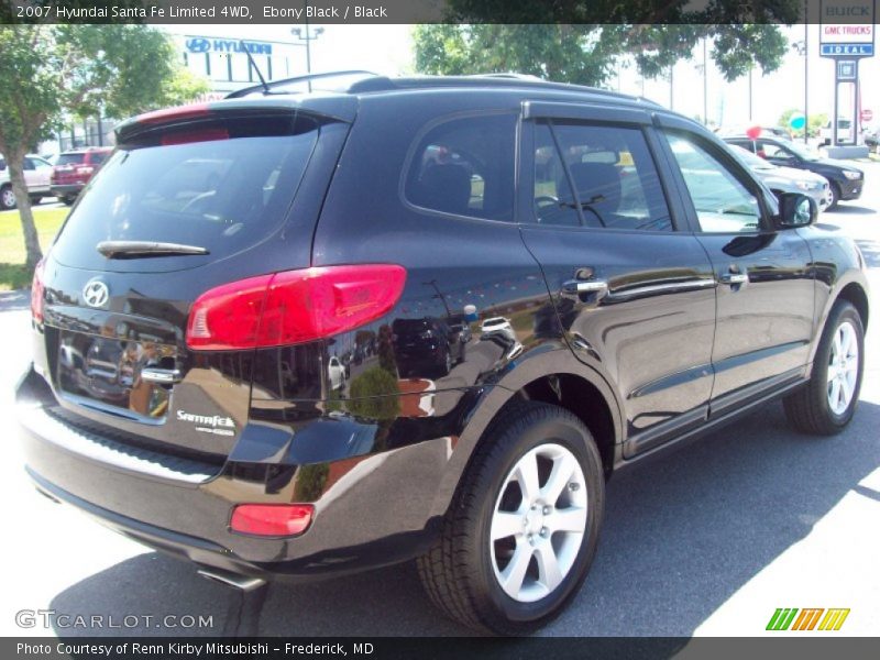 Ebony Black / Black 2007 Hyundai Santa Fe Limited 4WD