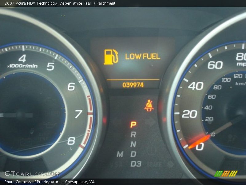 Aspen White Pearl / Parchment 2007 Acura MDX Technology