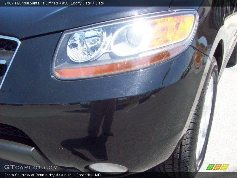 Ebony Black / Black 2007 Hyundai Santa Fe Limited 4WD