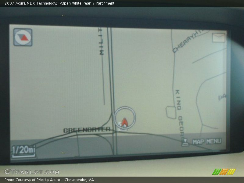Aspen White Pearl / Parchment 2007 Acura MDX Technology
