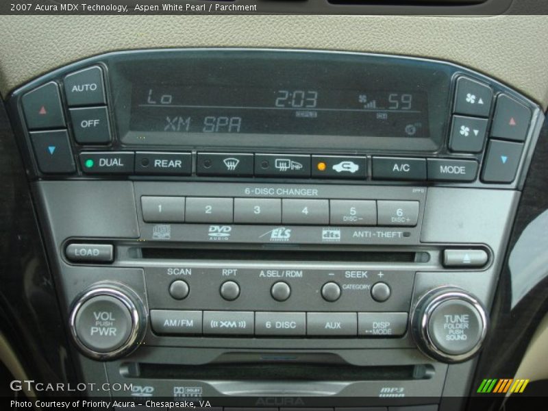 Aspen White Pearl / Parchment 2007 Acura MDX Technology