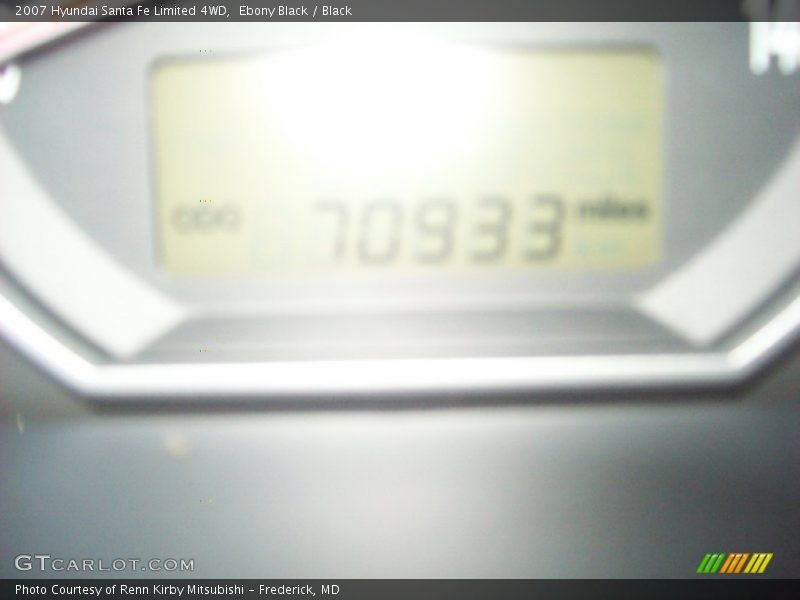 Ebony Black / Black 2007 Hyundai Santa Fe Limited 4WD