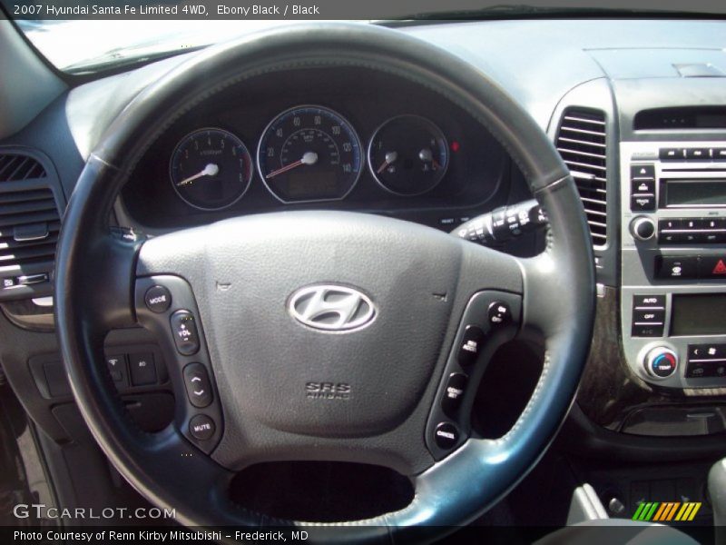Ebony Black / Black 2007 Hyundai Santa Fe Limited 4WD