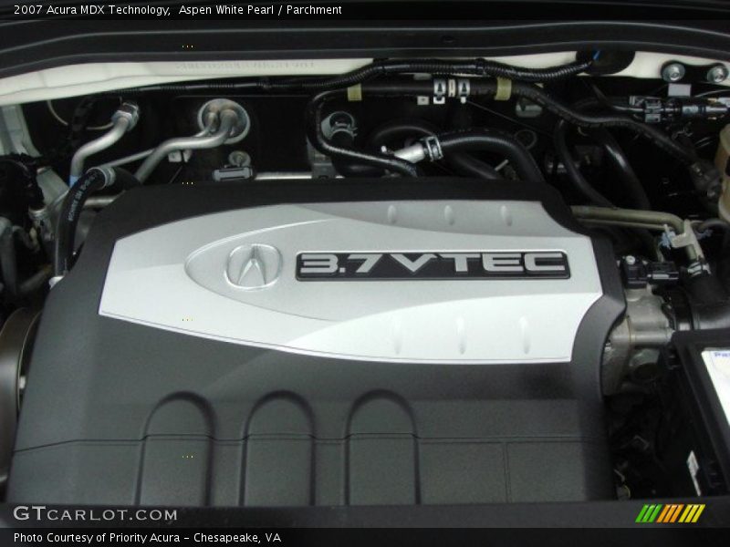 Aspen White Pearl / Parchment 2007 Acura MDX Technology