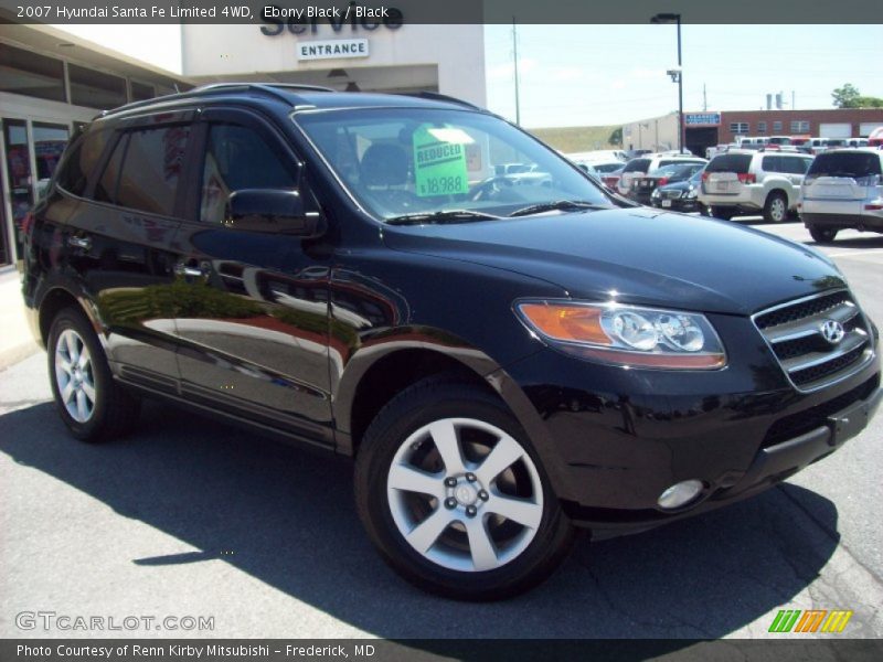 Ebony Black / Black 2007 Hyundai Santa Fe Limited 4WD