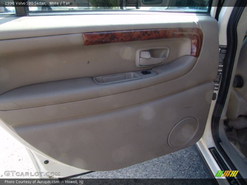 White / Tan 1998 Volvo S90 Sedan