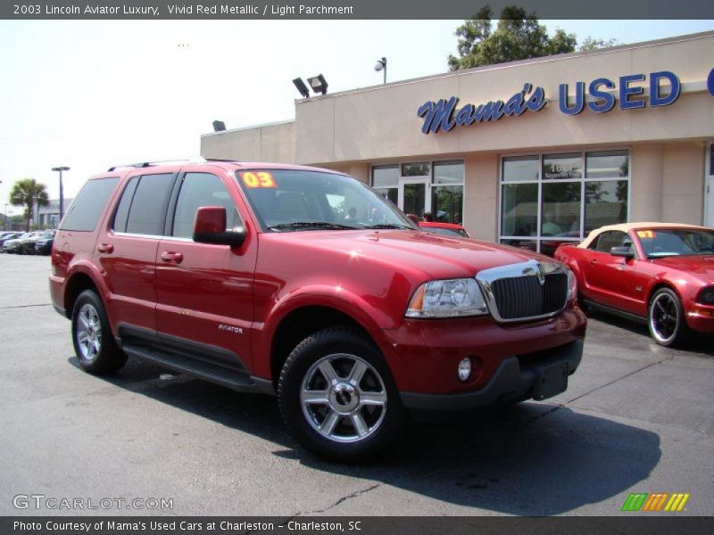 Vivid Red Metallic / Light Parchment 2003 Lincoln Aviator Luxury