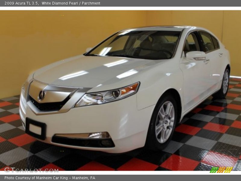 White Diamond Pearl / Parchment 2009 Acura TL 3.5