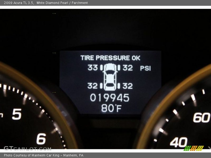 White Diamond Pearl / Parchment 2009 Acura TL 3.5