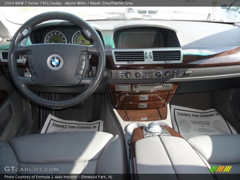 Alpine White / Basalt Grey/Flannel Grey 2004 BMW 7 Series 745Li Sedan