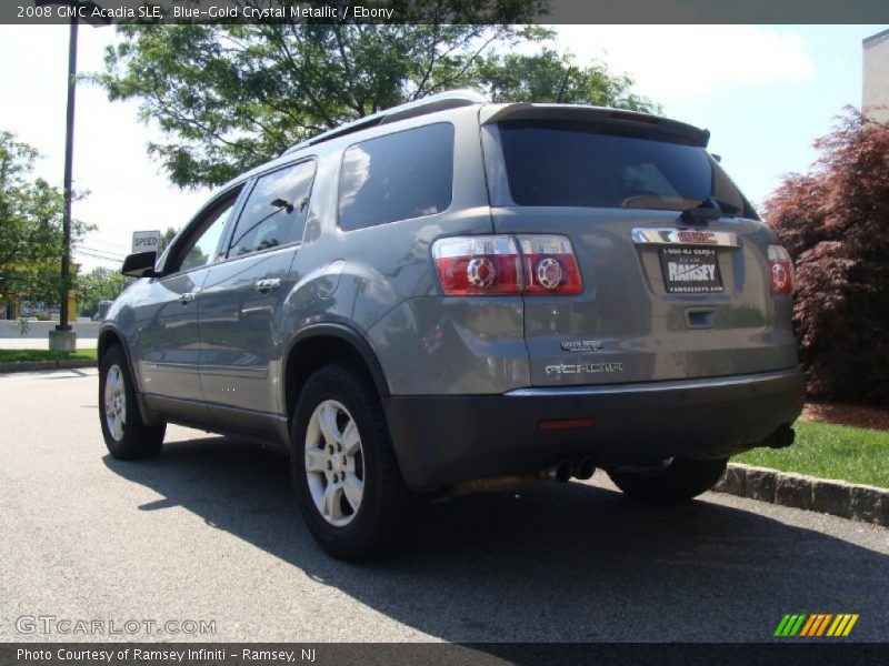 Blue-Gold Crystal Metallic / Ebony 2008 GMC Acadia SLE