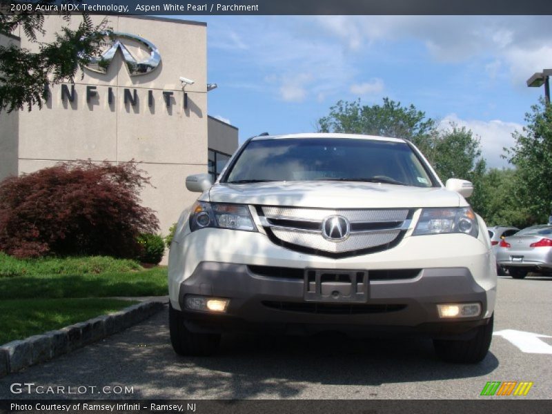 Aspen White Pearl / Parchment 2008 Acura MDX Technology