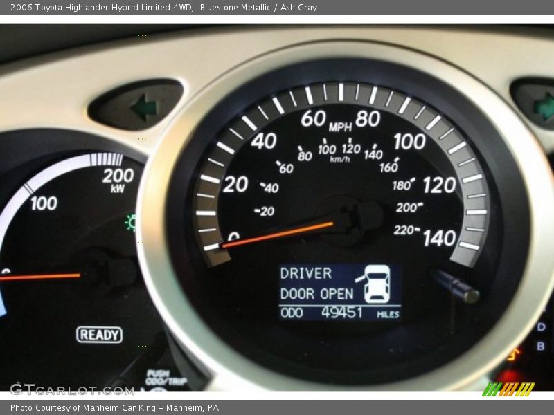 Bluestone Metallic / Ash Gray 2006 Toyota Highlander Hybrid Limited 4WD