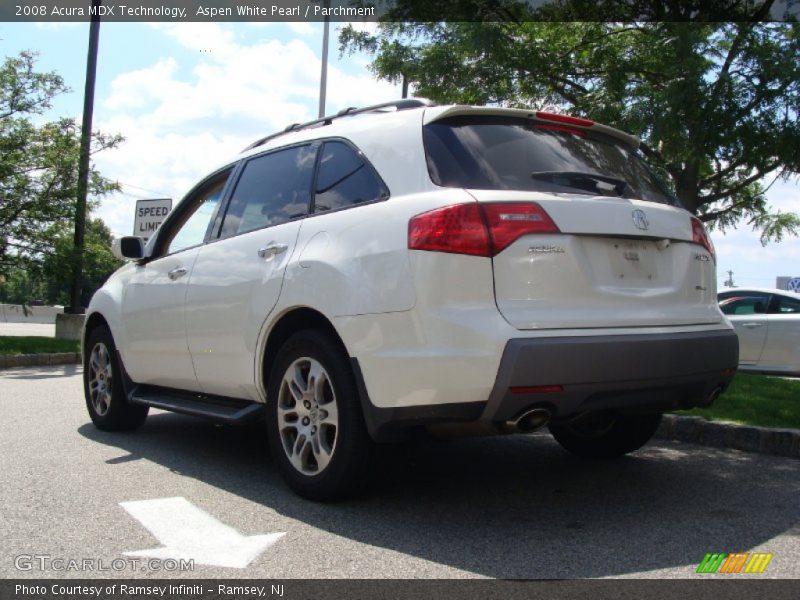 Aspen White Pearl / Parchment 2008 Acura MDX Technology