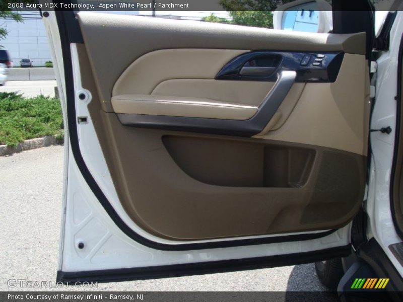 Aspen White Pearl / Parchment 2008 Acura MDX Technology