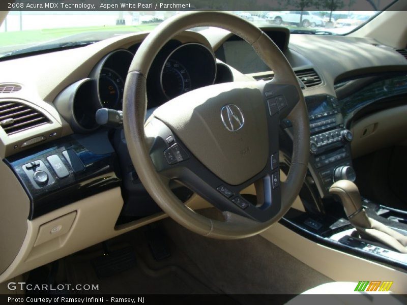 Aspen White Pearl / Parchment 2008 Acura MDX Technology