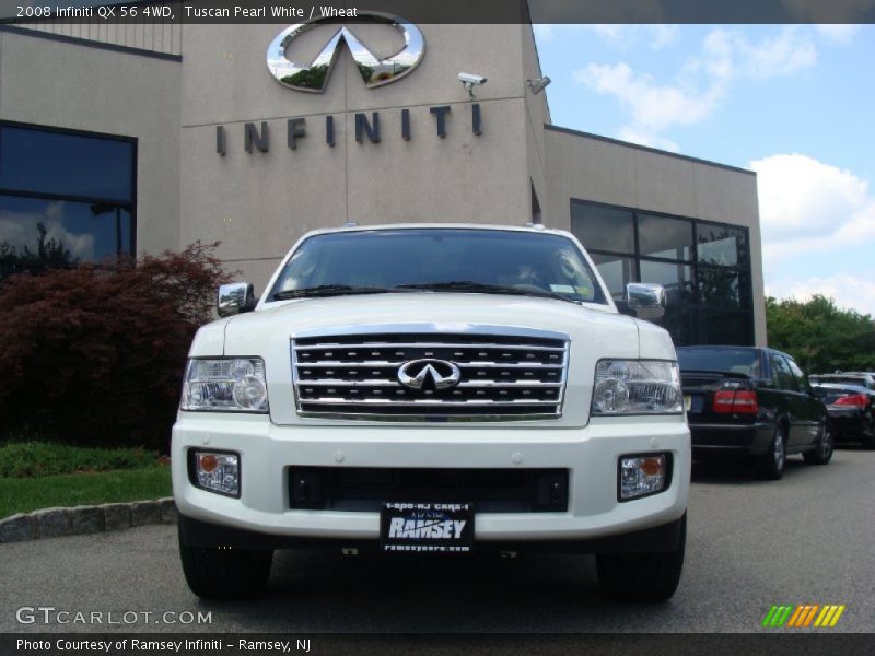 Tuscan Pearl White / Wheat 2008 Infiniti QX 56 4WD