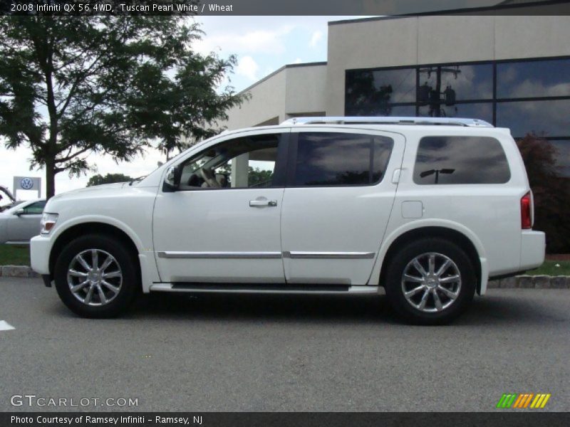 Tuscan Pearl White / Wheat 2008 Infiniti QX 56 4WD