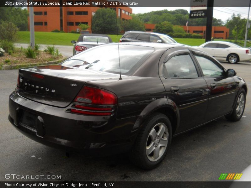 Deep Lava Red Metallic / Dark Slate Gray 2003 Dodge Stratus SE Sedan