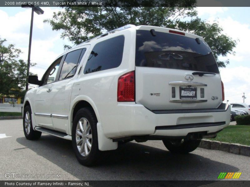 Tuscan Pearl White / Wheat 2008 Infiniti QX 56 4WD