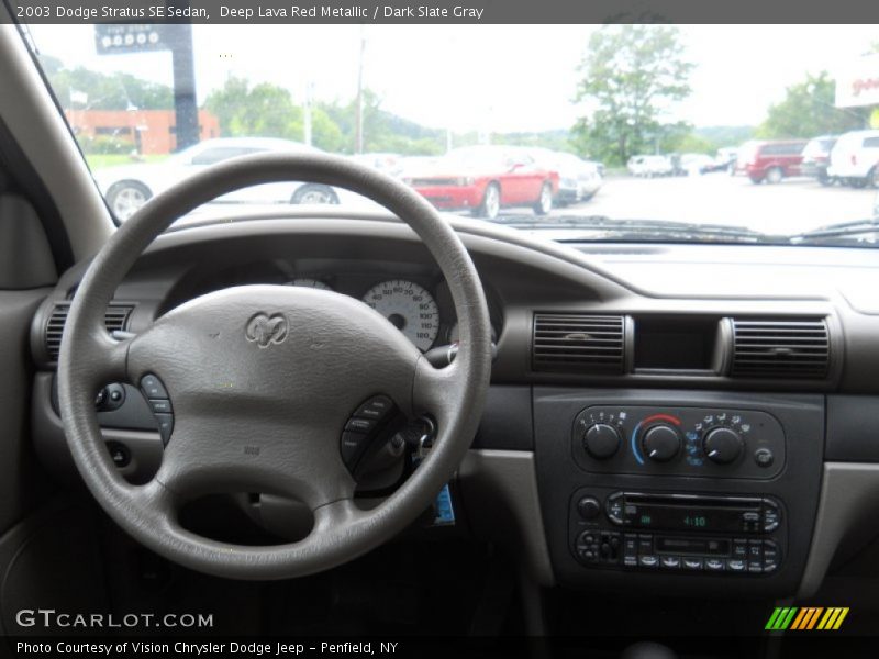 Deep Lava Red Metallic / Dark Slate Gray 2003 Dodge Stratus SE Sedan