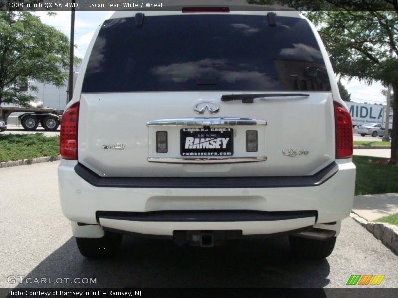 Tuscan Pearl White / Wheat 2008 Infiniti QX 56 4WD