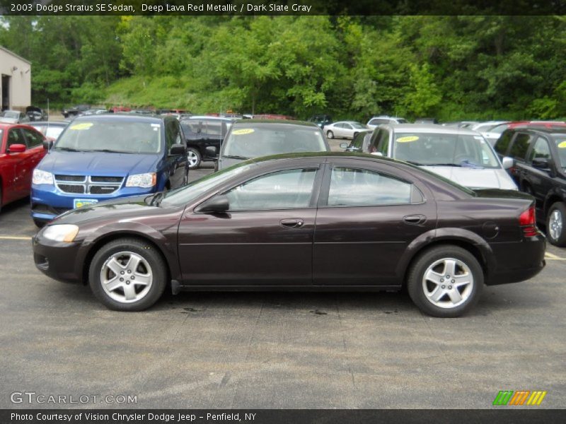 Deep Lava Red Metallic / Dark Slate Gray 2003 Dodge Stratus SE Sedan