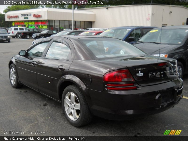 Deep Lava Red Metallic / Dark Slate Gray 2003 Dodge Stratus SE Sedan