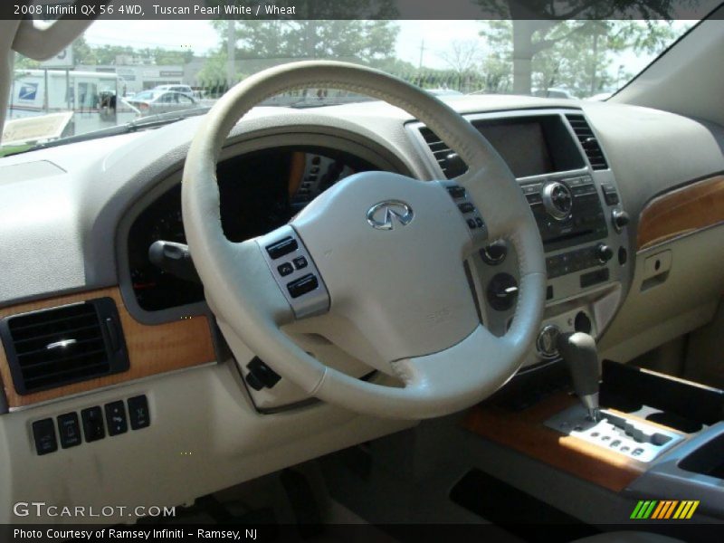 Tuscan Pearl White / Wheat 2008 Infiniti QX 56 4WD
