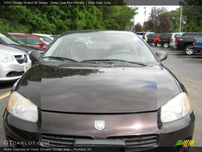 Deep Lava Red Metallic / Dark Slate Gray 2003 Dodge Stratus SE Sedan