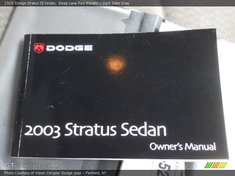Deep Lava Red Metallic / Dark Slate Gray 2003 Dodge Stratus SE Sedan