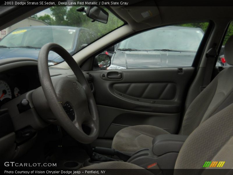 Deep Lava Red Metallic / Dark Slate Gray 2003 Dodge Stratus SE Sedan