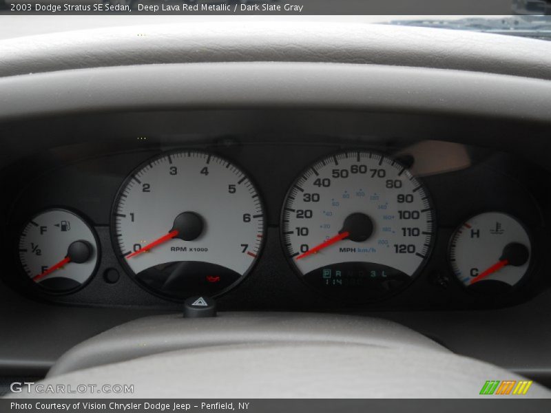 Deep Lava Red Metallic / Dark Slate Gray 2003 Dodge Stratus SE Sedan