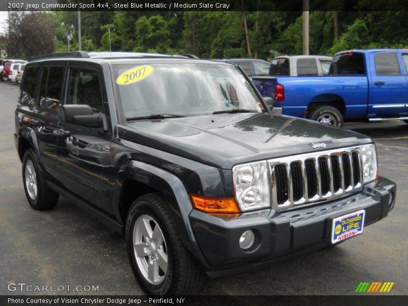 Steel Blue Metallic / Medium Slate Gray 2007 Jeep Commander Sport 4x4