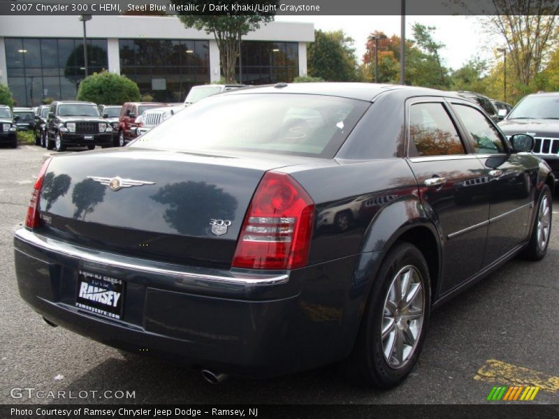 Steel Blue Metallic / Dark Khaki/Light Graystone 2007 Chrysler 300 C HEMI