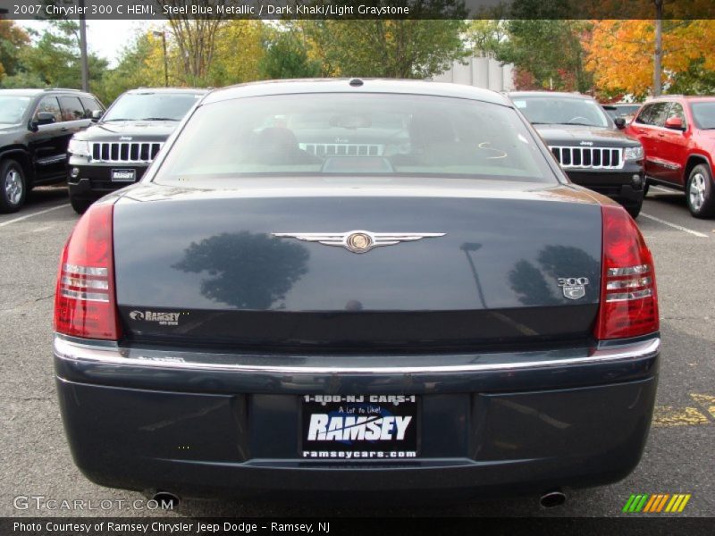 Steel Blue Metallic / Dark Khaki/Light Graystone 2007 Chrysler 300 C HEMI
