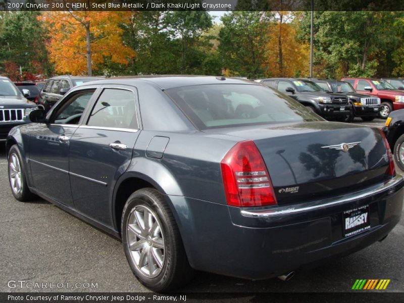Steel Blue Metallic / Dark Khaki/Light Graystone 2007 Chrysler 300 C HEMI