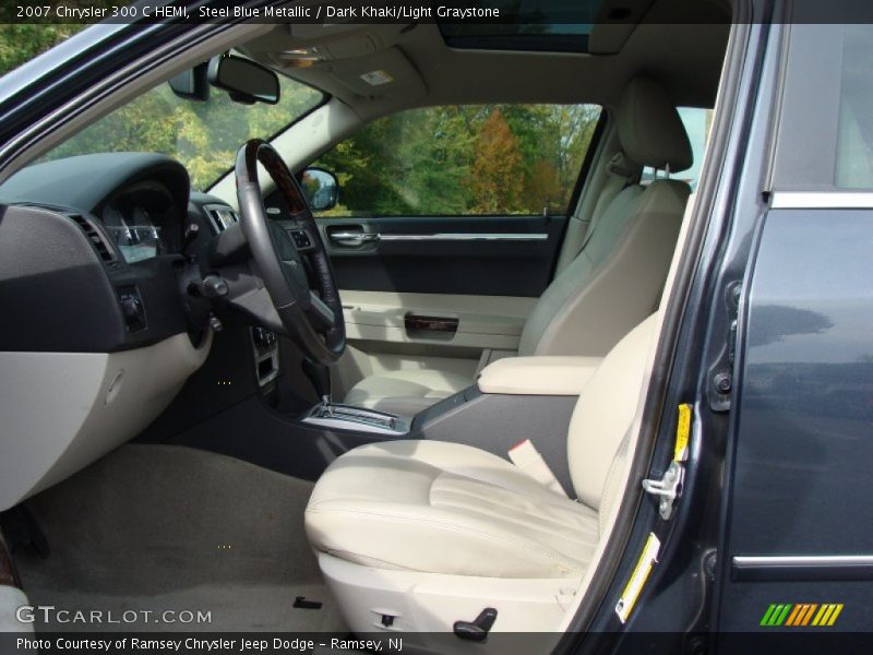 Steel Blue Metallic / Dark Khaki/Light Graystone 2007 Chrysler 300 C HEMI