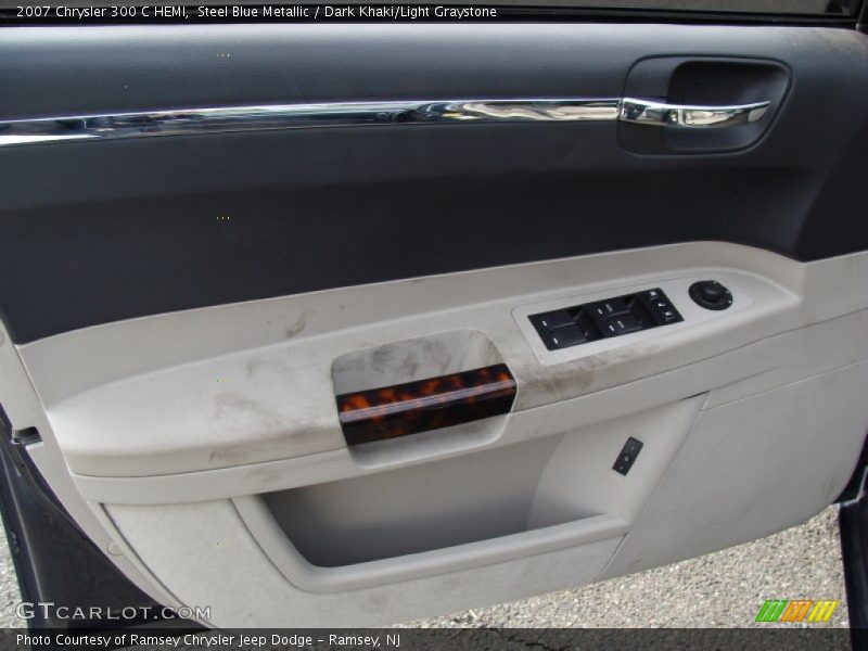 Steel Blue Metallic / Dark Khaki/Light Graystone 2007 Chrysler 300 C HEMI