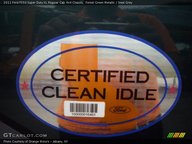 Forest Green Metallic / Steel Grey 2011 Ford F550 Super Duty XL Regular Cab 4x4 Chassis