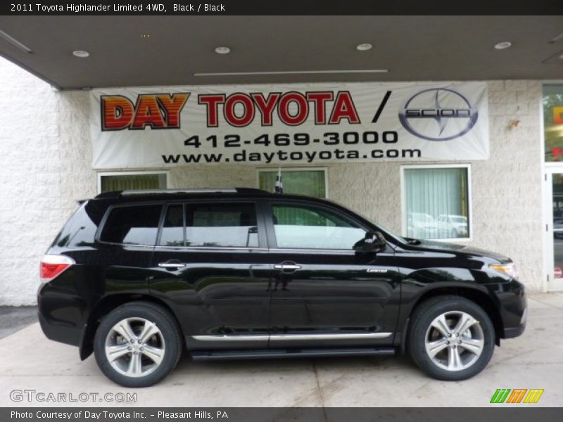 Black / Black 2011 Toyota Highlander Limited 4WD