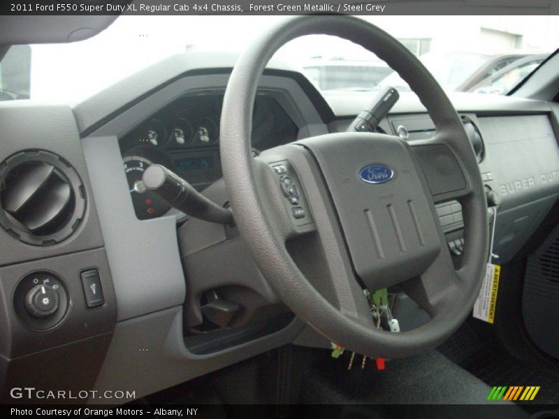  2011 F550 Super Duty XL Regular Cab 4x4 Chassis Steel Grey Interior