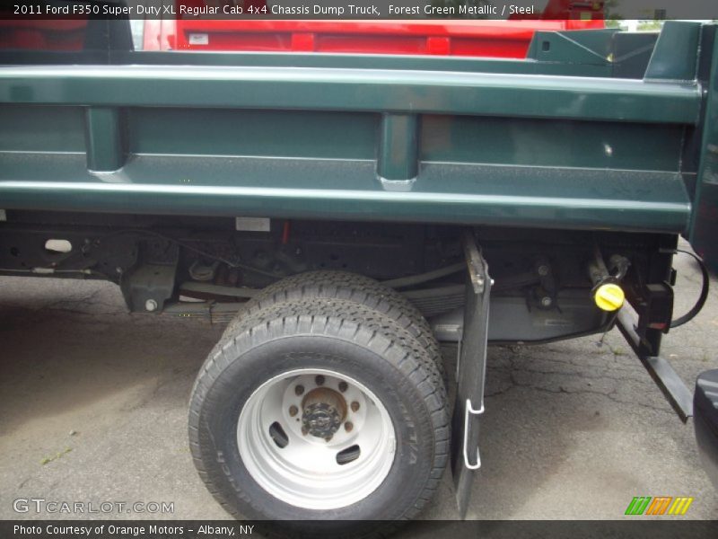 Forest Green Metallic / Steel 2011 Ford F350 Super Duty XL Regular Cab 4x4 Chassis Dump Truck
