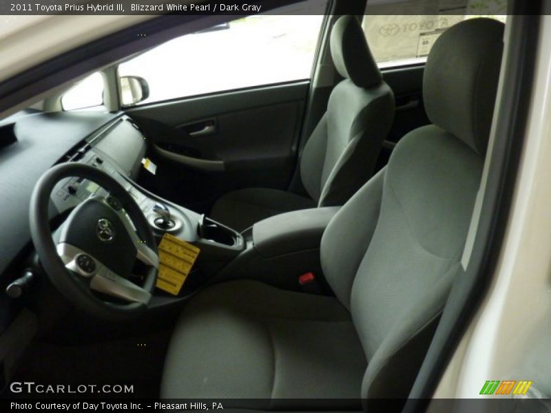 Blizzard White Pearl / Dark Gray 2011 Toyota Prius Hybrid III