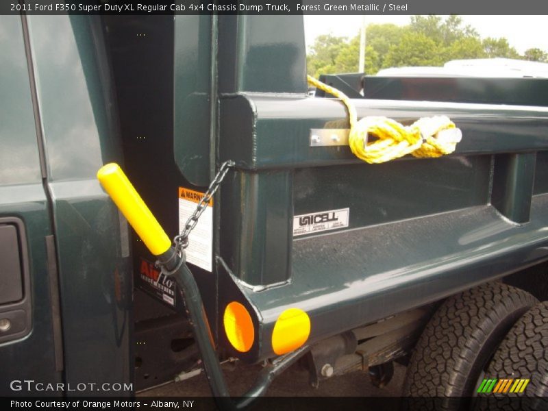 Forest Green Metallic / Steel 2011 Ford F350 Super Duty XL Regular Cab 4x4 Chassis Dump Truck