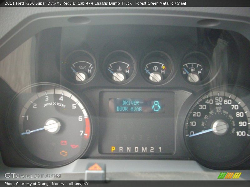 Forest Green Metallic / Steel 2011 Ford F350 Super Duty XL Regular Cab 4x4 Chassis Dump Truck