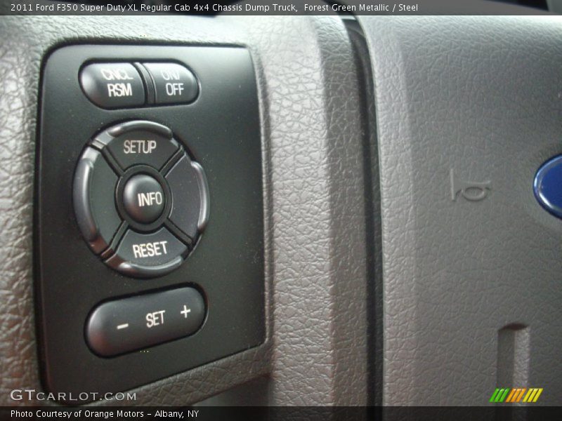 Forest Green Metallic / Steel 2011 Ford F350 Super Duty XL Regular Cab 4x4 Chassis Dump Truck